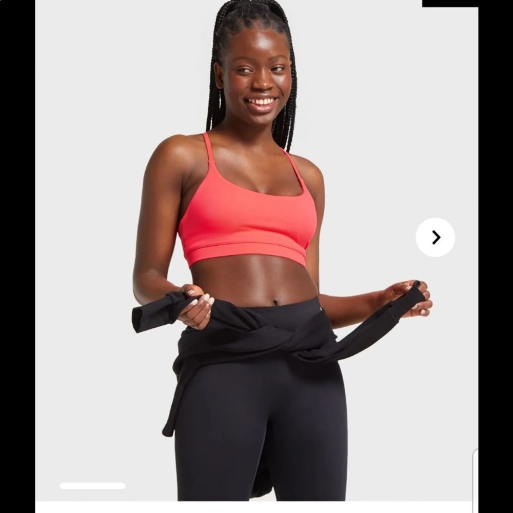 ISO** coral/red Gymshark focus bralette